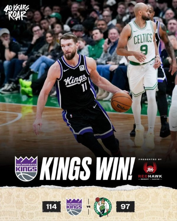 小萨23+28国王大捷绿军6连胜 公牛送奇才5连败